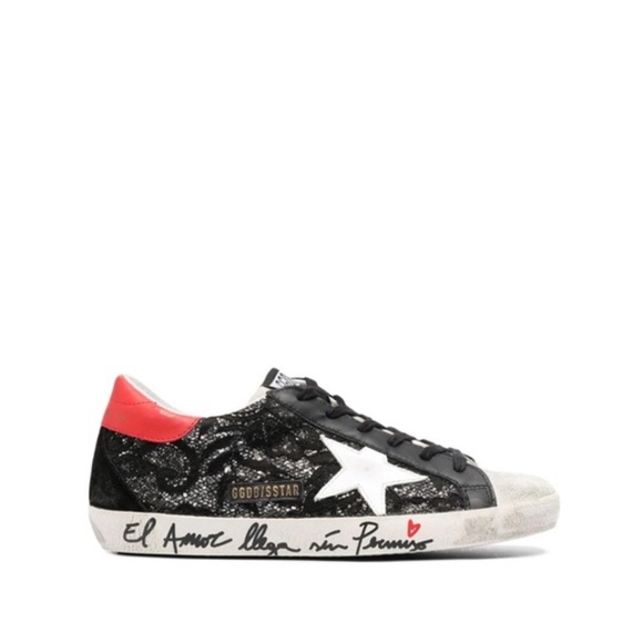 Golden Goose Black Lace Sneakers - Picture 1 of 6